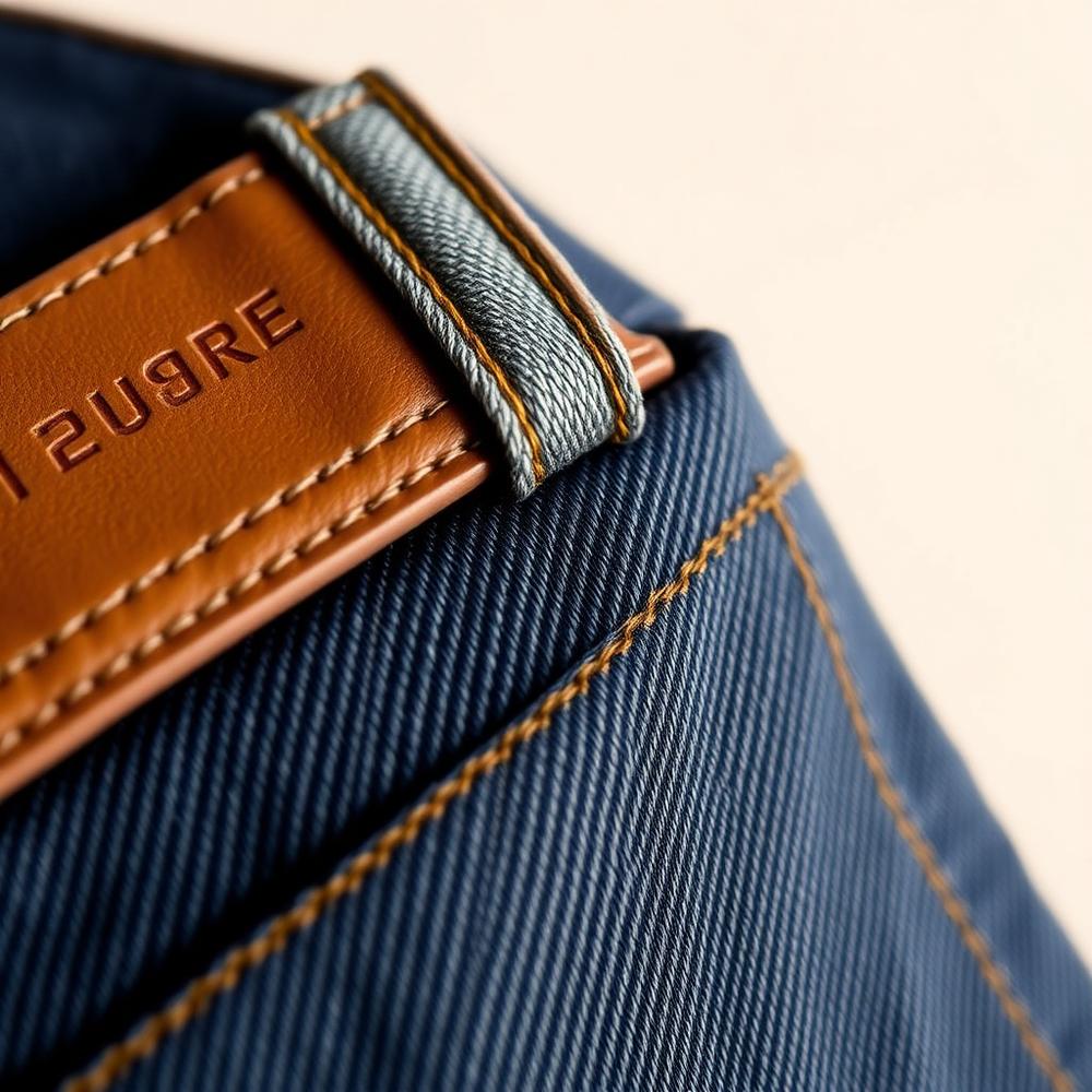 Detalhe da qualidade do jeans M.A Confecções